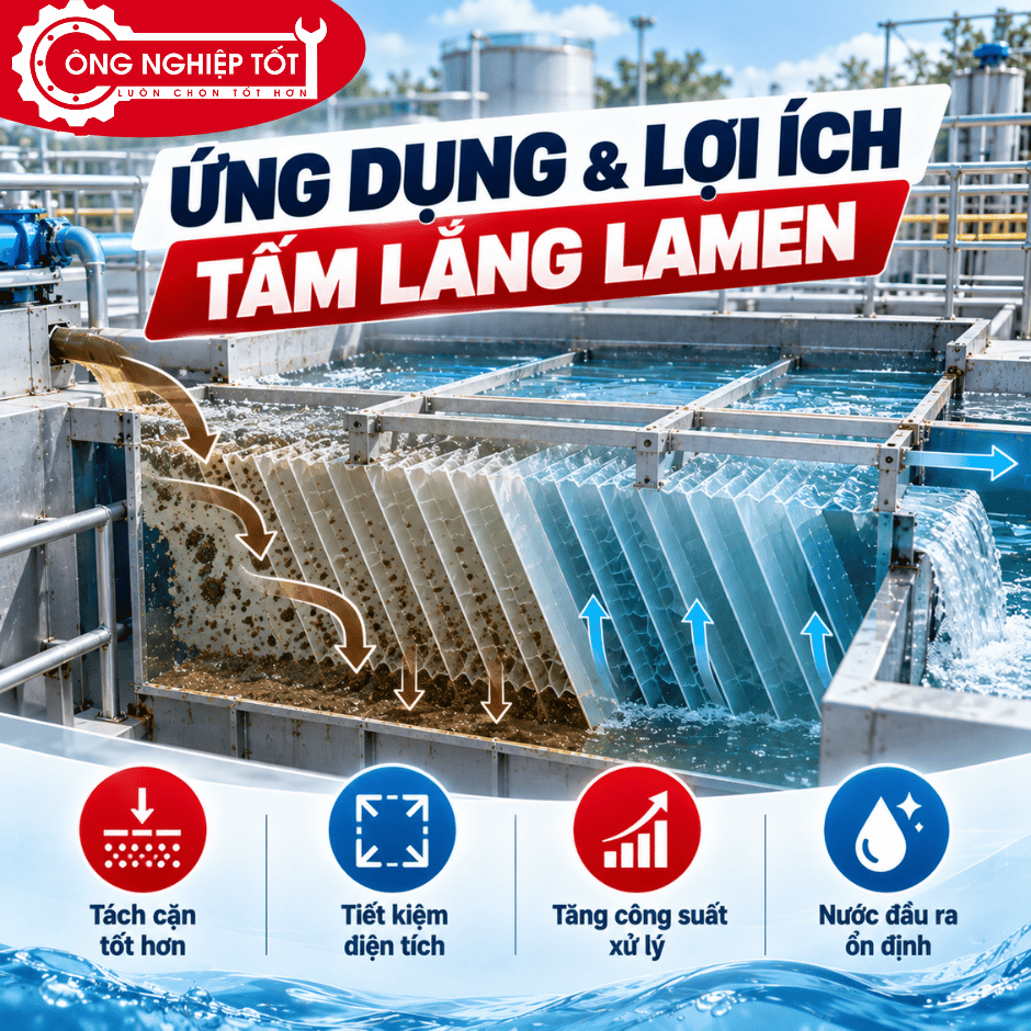 Ứng dụng và lợi ích của tấm lắng lamen trong xử lý nước